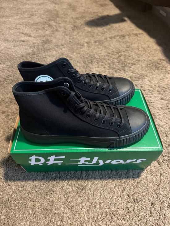 P.F. Flyers Other - P.F. Flyers All-Black 1993 Collection High Top Canvas Sneakers